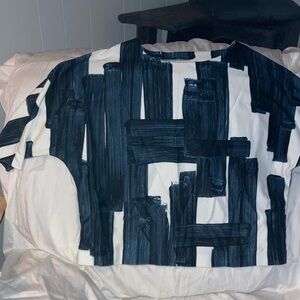 Poetry Blue and White Graphic Tee